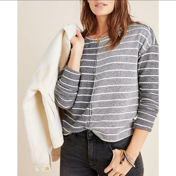 Anthropologie Tops - Anthropologie Textured Sweatshirt Size Medium